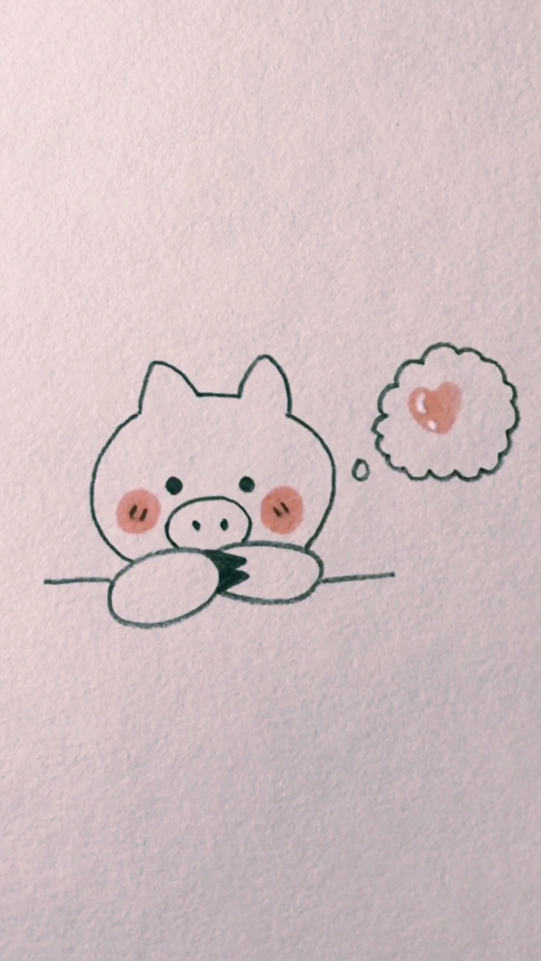 #画画原来如此简单#10秒画小猪