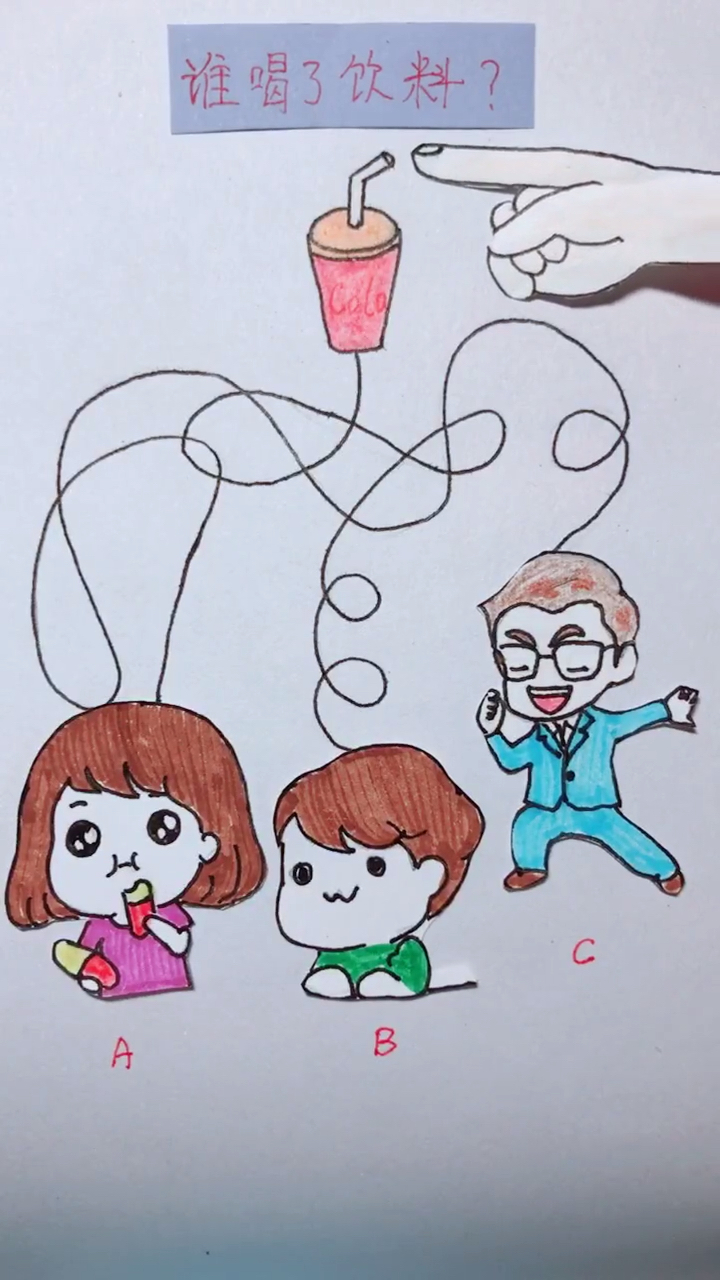 #卡通漫画#饮料被谁喝了呢?