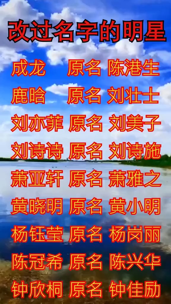 #全民涨知识#你知道这些明星以前叫什么名字吗