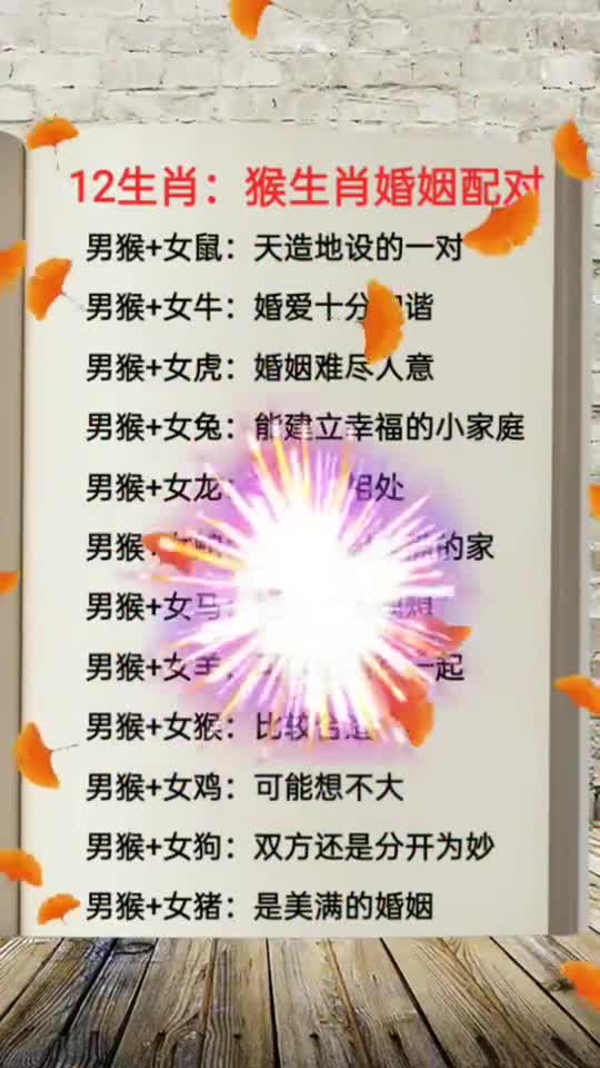 12生肖猴生肖婚姻配对哪种最好