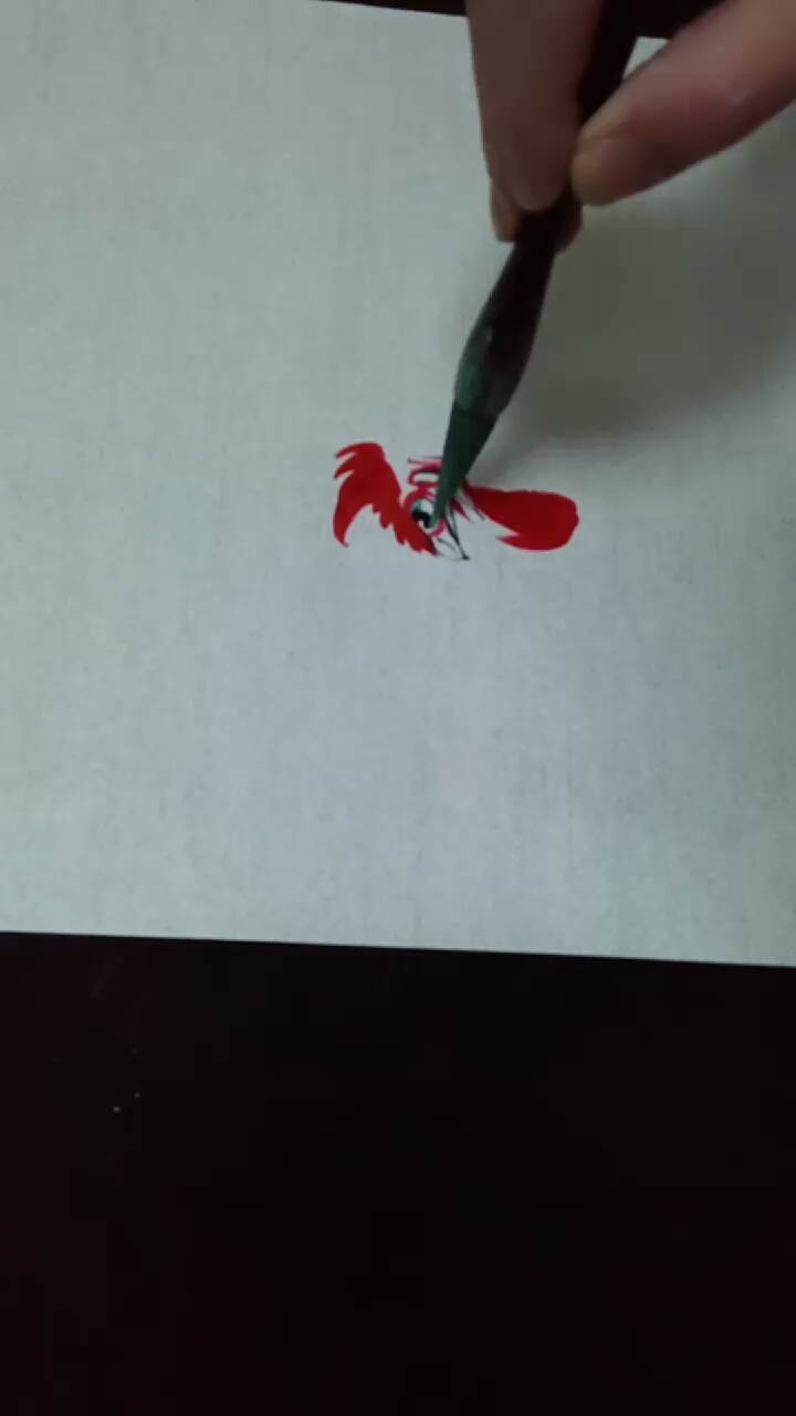 吉祥的大公鸡画好了