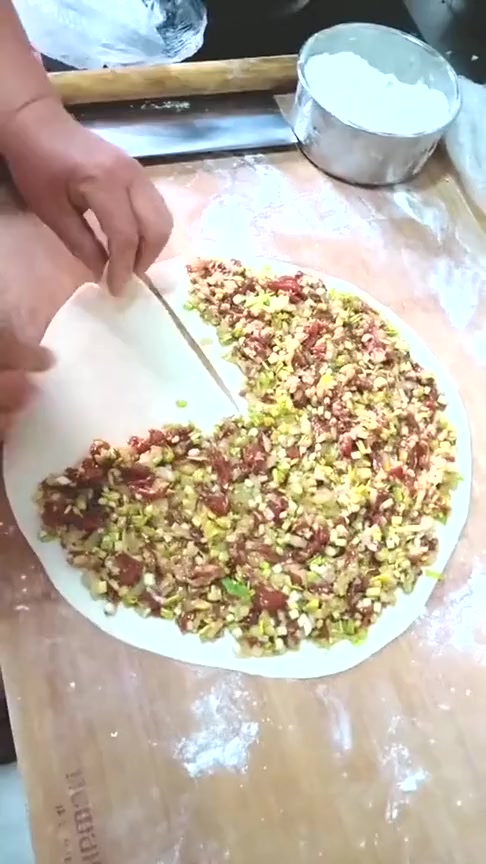 #搞笑段子#多层馅儿饼的制作新方法