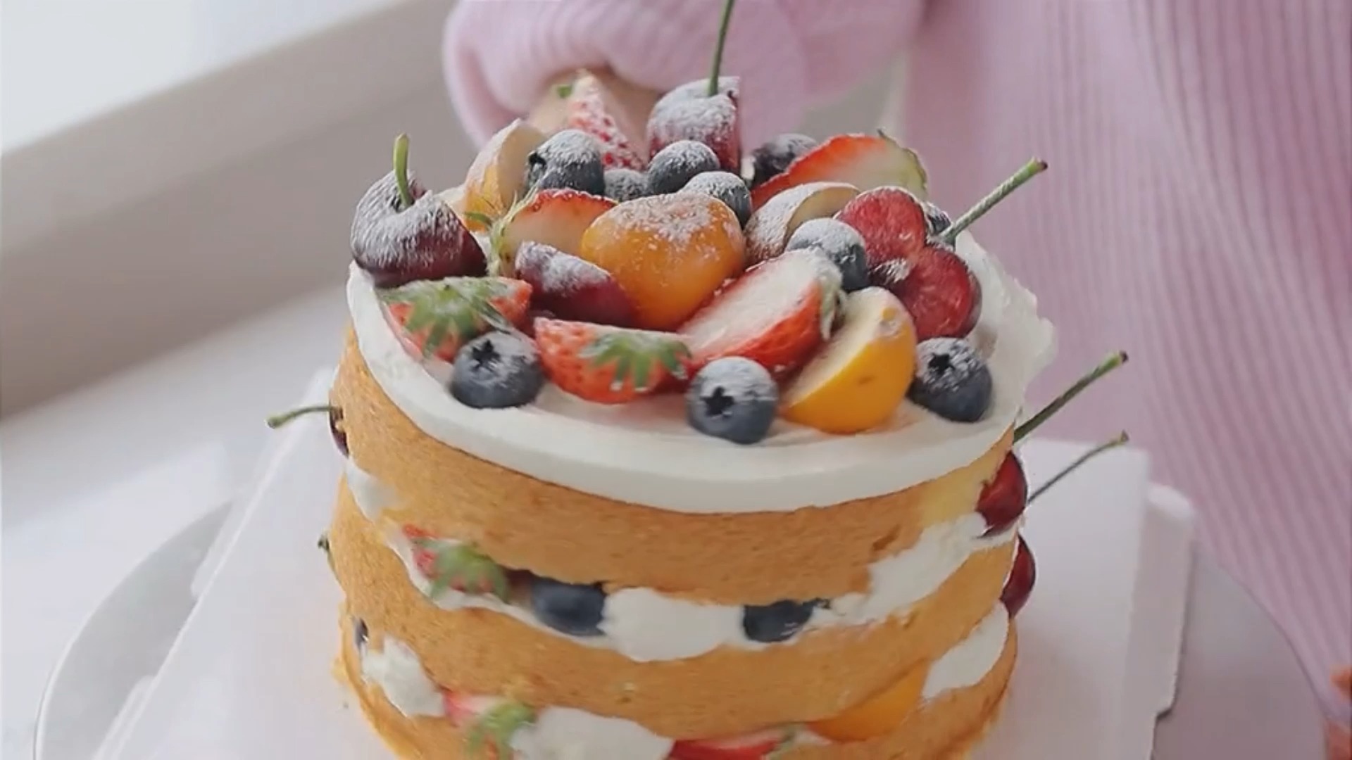 #美食#新手小白也可以做的生日蛋糕,简单美味颜值高,这次附上打奶油教程啦!