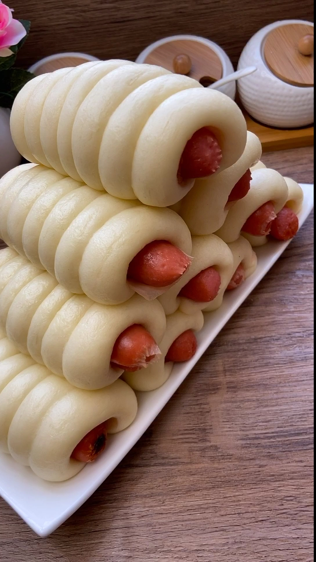 好看又好吃的香肠小花卷