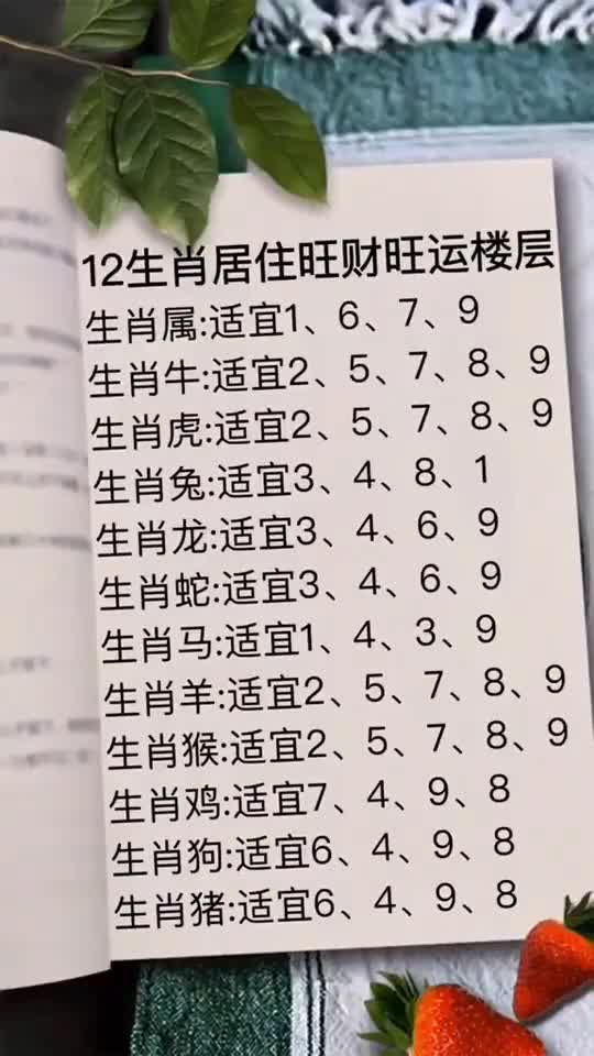 12生肖居住旺财旺运楼层