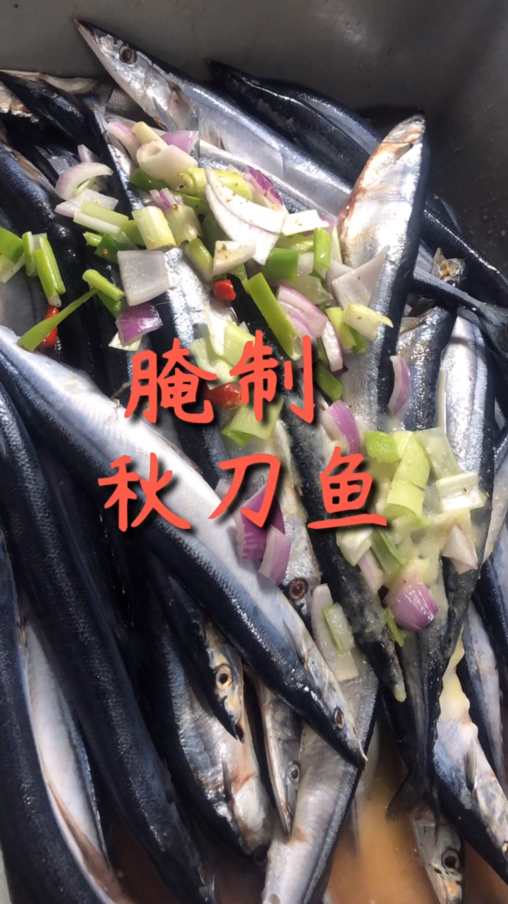 #全民独门绝技咖#腌制秋刀鱼 烤串
