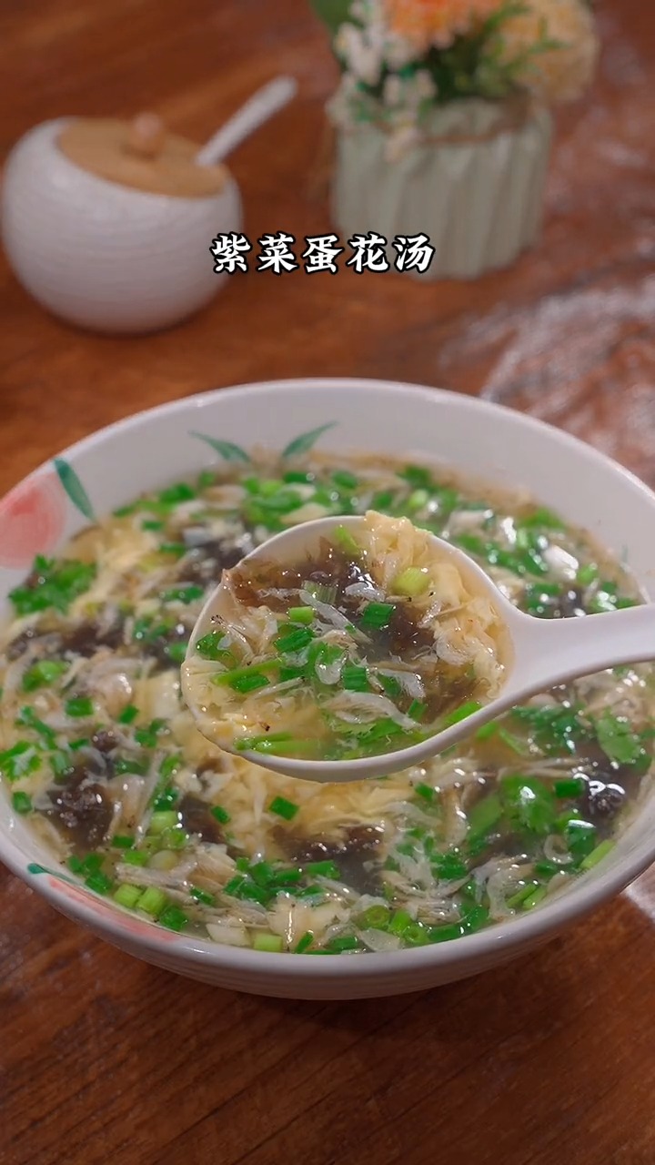 这样做的紫菜蛋花汤,简单又好喝,你也试试吧#美食
