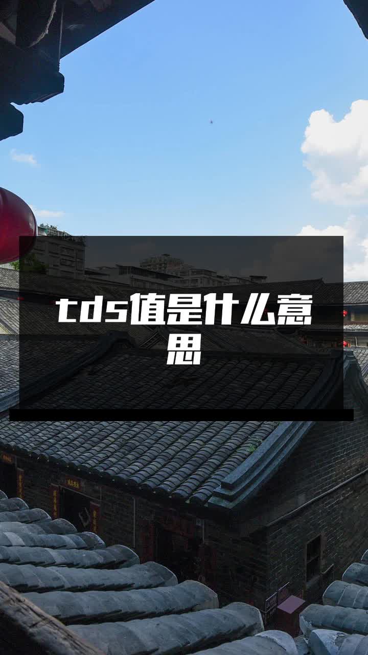tds值是什么意思
