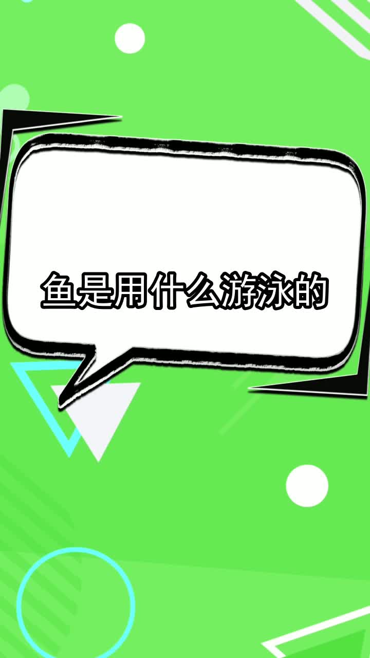 鱼是用什么游泳的,你看懂了吗