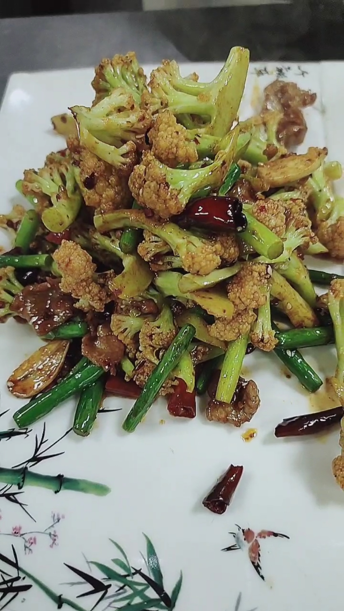 #不可辜负的美食#干煸有机菜花,家常菜最好吃同意的点赞。