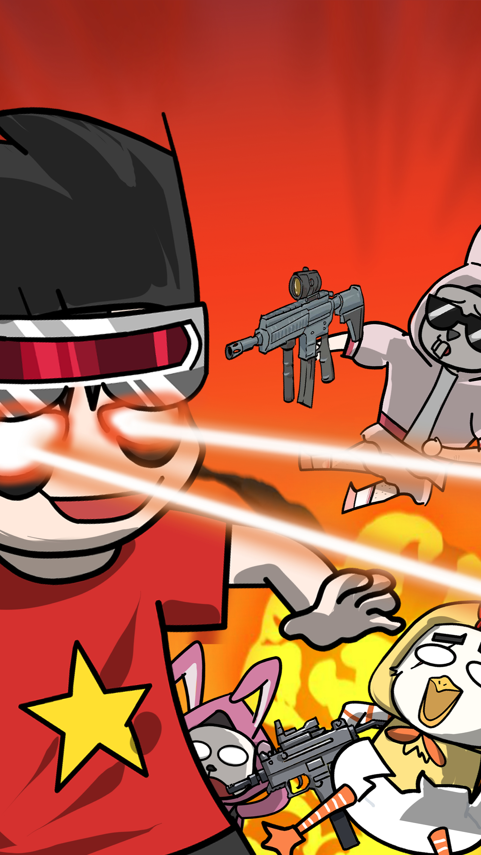 #动漫#玩个吃鸡而已，X光线都来了？还有美女姐妹花？