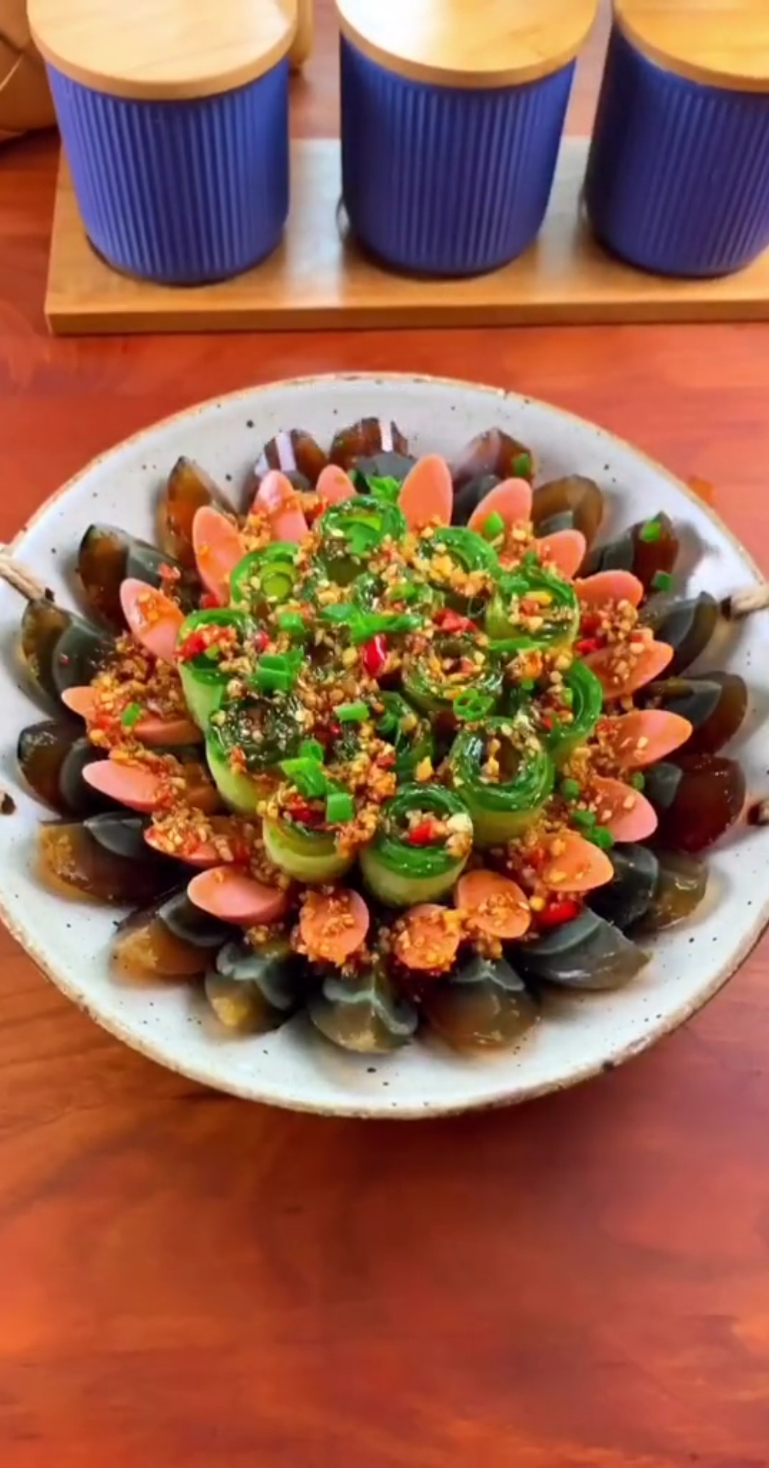 #美食#冷菜切成花样——花开富贵