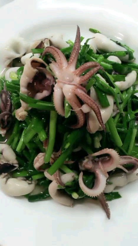 八爪鱼炒韭菜好吃不贵有滋有味盘它
