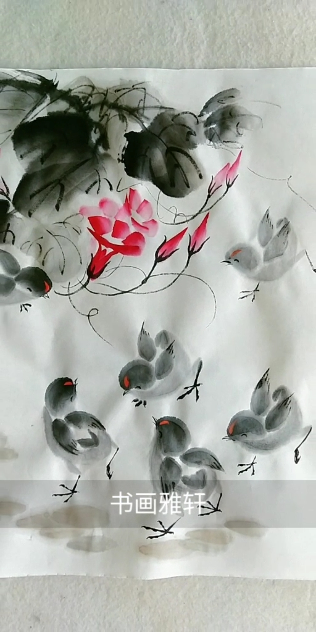 #中国画#给小鸡配上牵牛花,祝大家幸福吉祥!