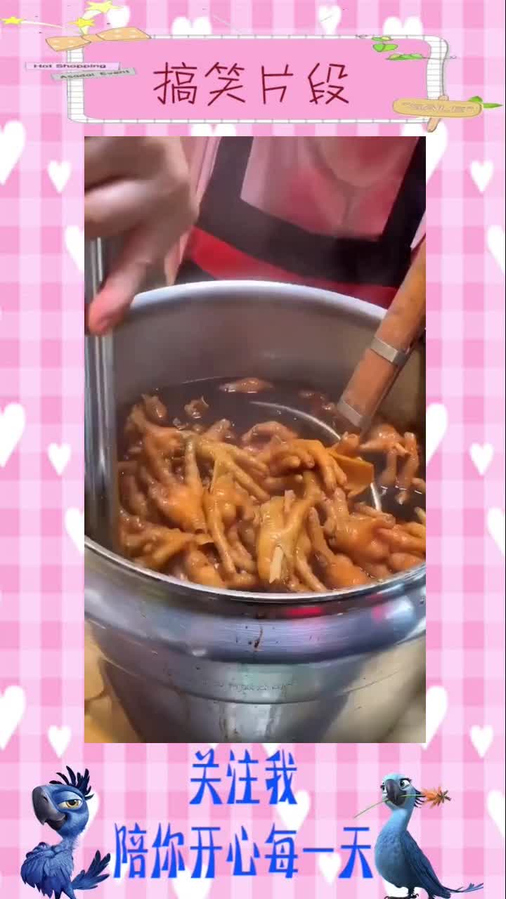 卤肉鸡爪子这样做,手法绝了,搞笑段子