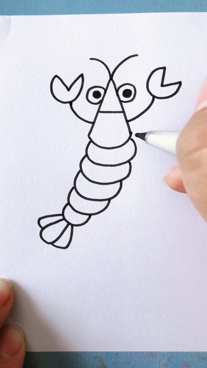 #简笔画#A画小龙虾