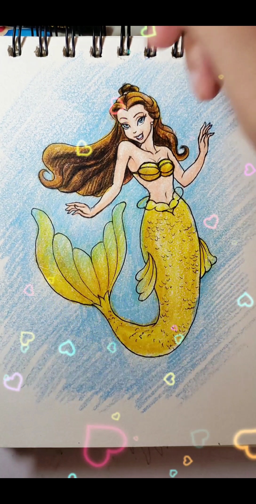#永明漫画#贝尔公主变成美人鱼的样子