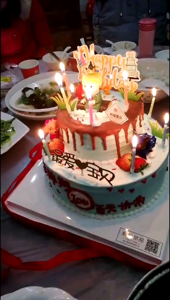 #家有萌娃#宝宝百天宴,蛋糕很漂亮!