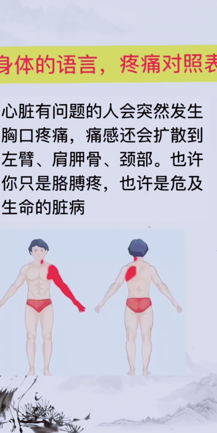 疼痛对照表