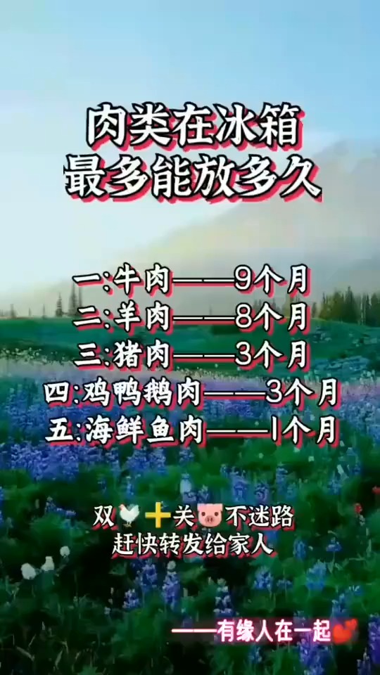 肉类在冰箱最多能放多久