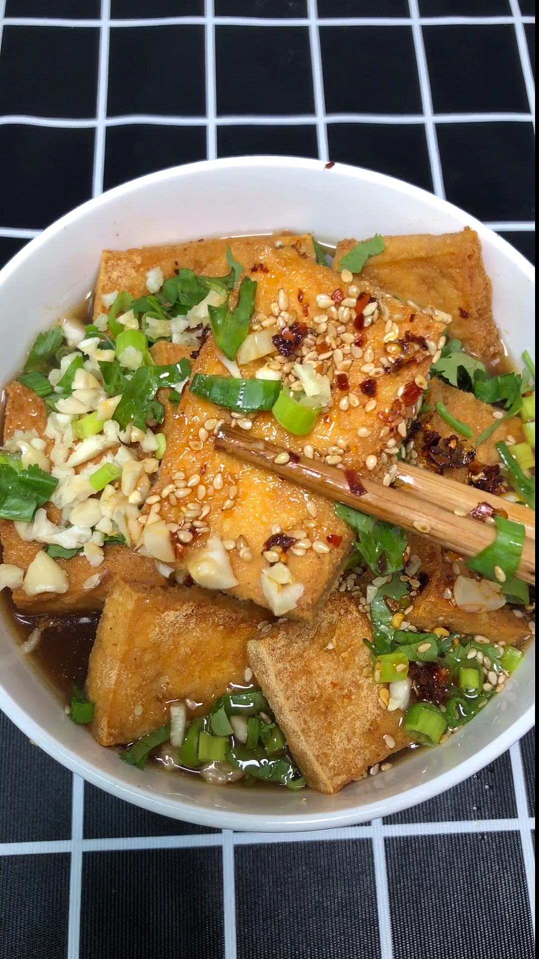 #自制美食#解锁街边美食油炸臭豆腐,在家这样做老好吃了