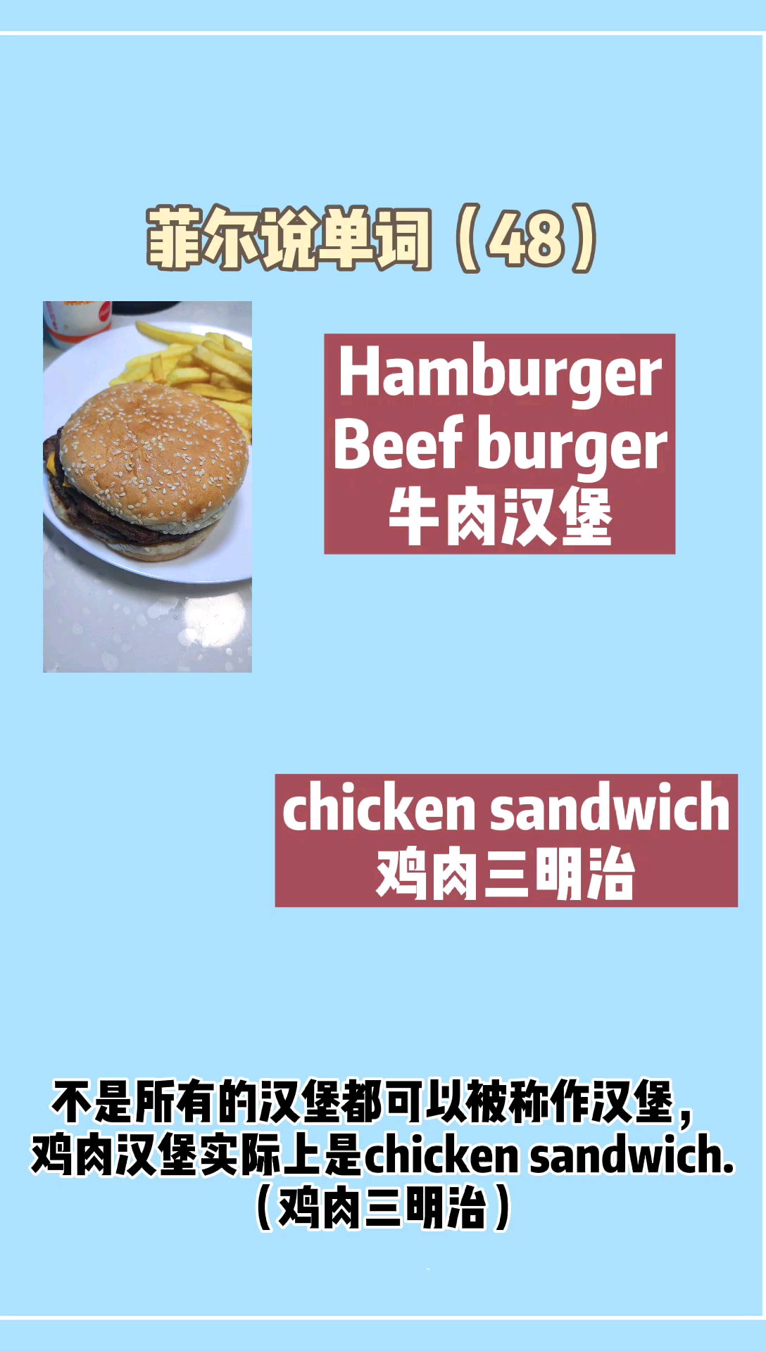 什么是真正的汉堡?平时我们吃的鸡肉汉堡可不是汉堡…