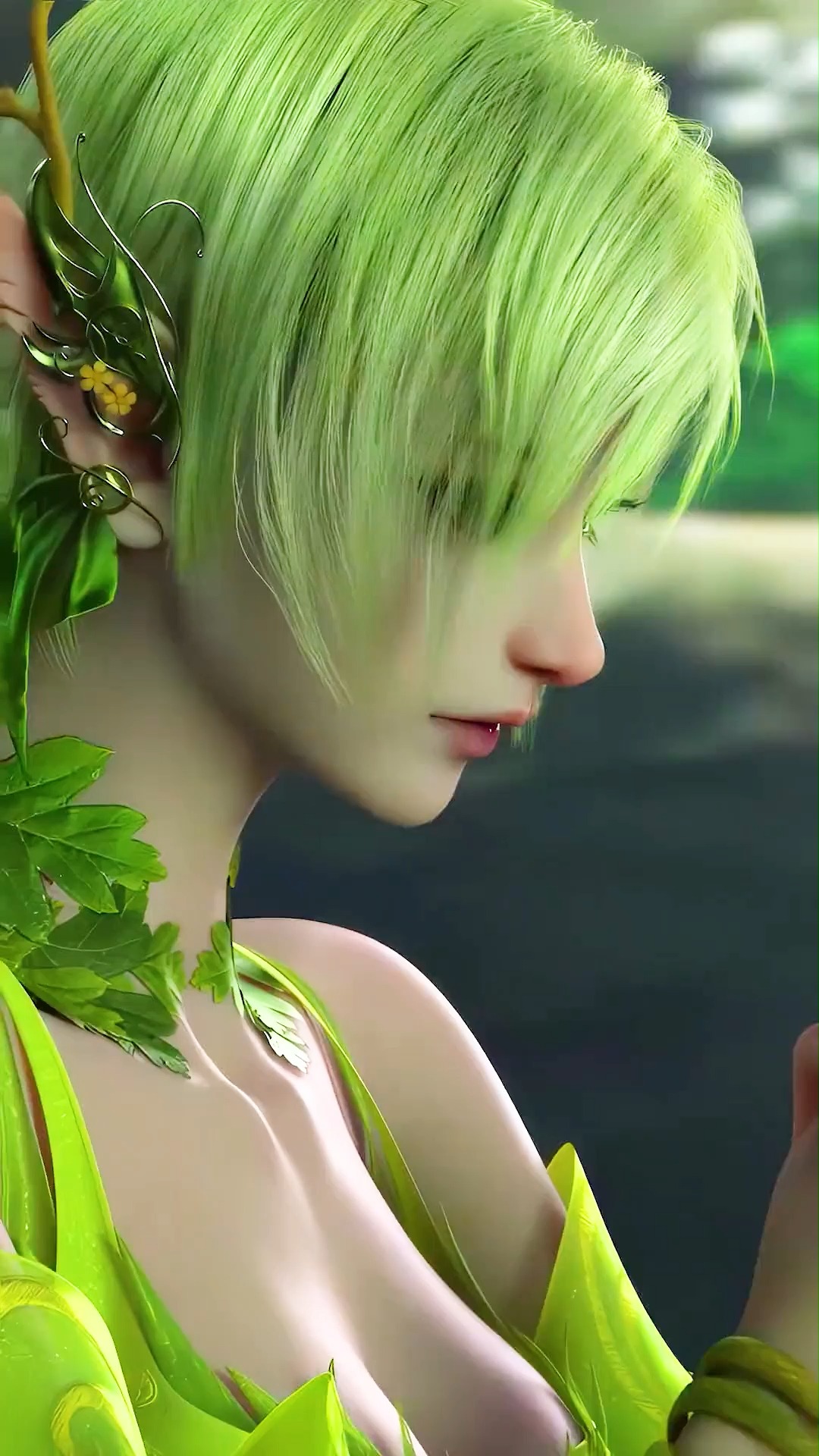 绿色系美人大赏!谁说绿色不好看呢,绿影不同意 #神澜奇域 #国漫女神 #动态壁纸