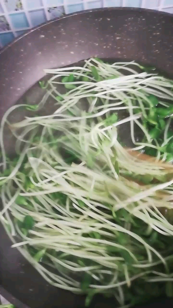 凉拌油葵芽苗菜特别的好吃