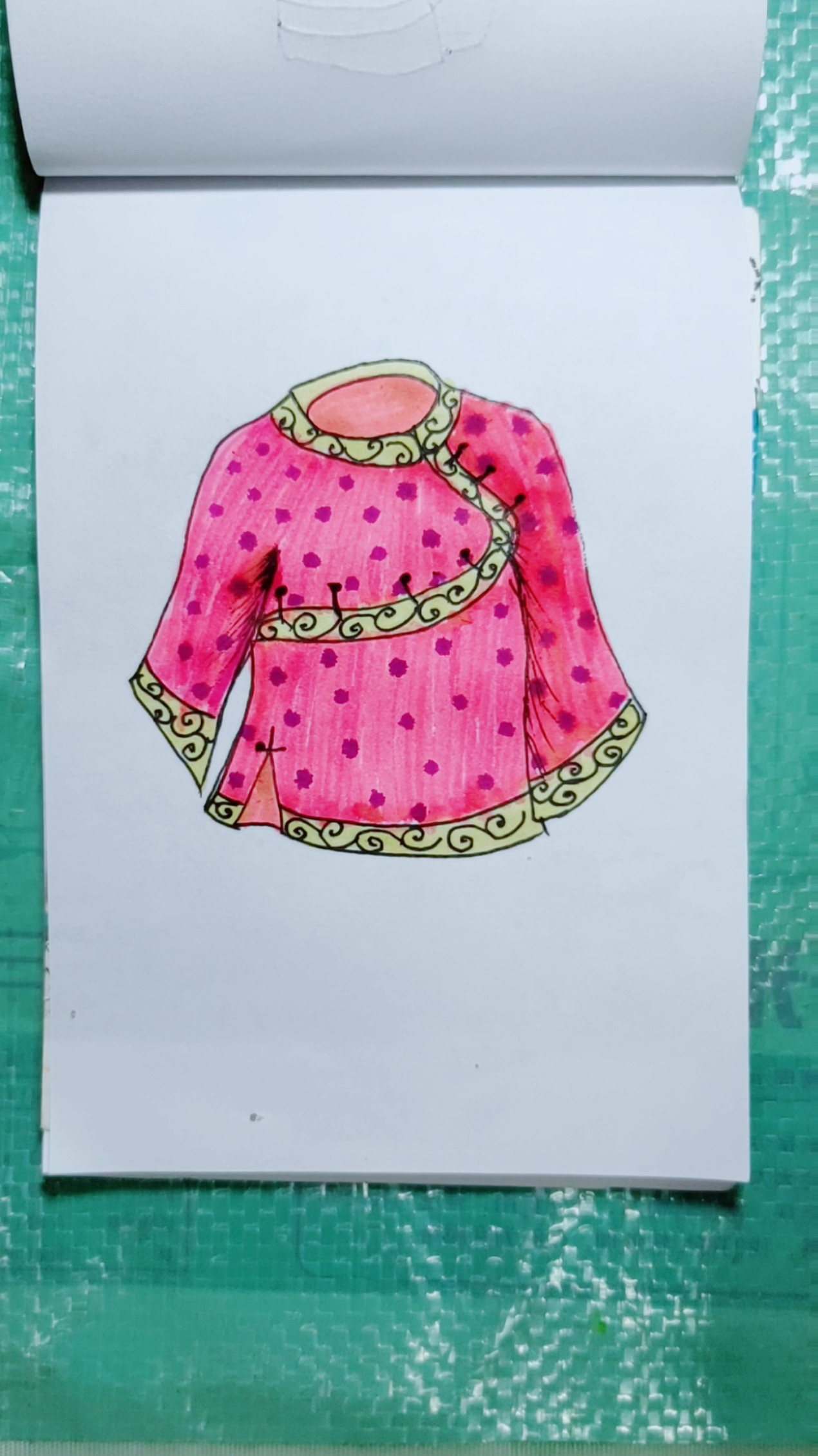 #我要变好看#简单的画了一件衣服,古装