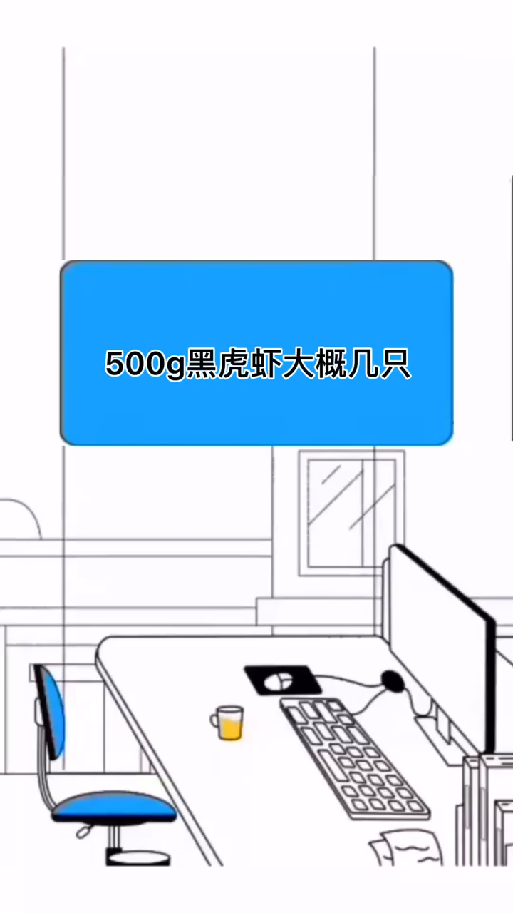 500g黑虎虾大概几只