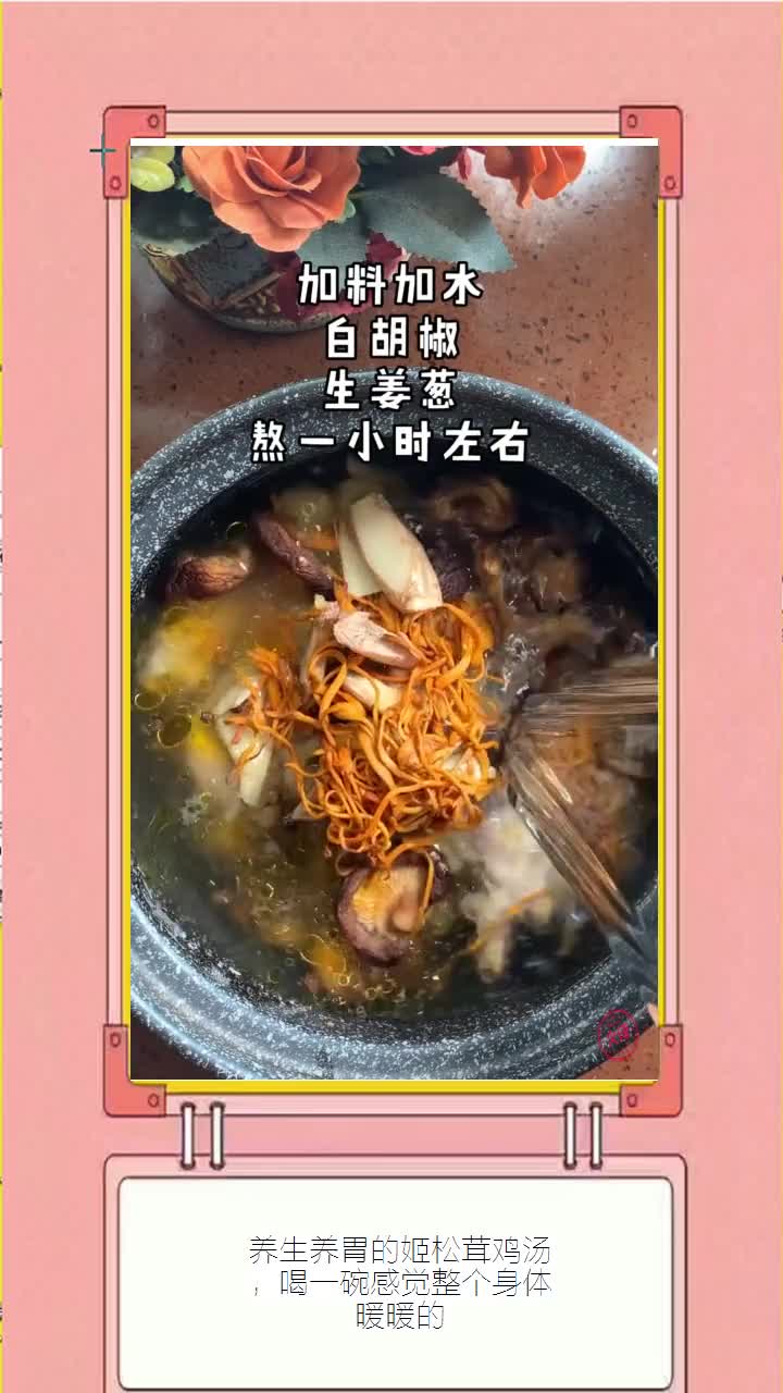 养生养胃的姬松茸鸡汤,喝一碗感觉整个身体暖暖的