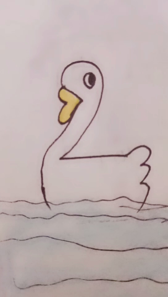 用数字2画只白天鹅,漂亮吧
