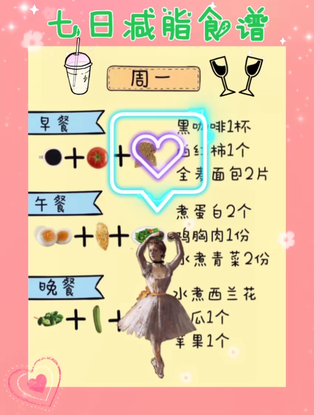 #好物推荐#七天可以瘦五斤的食谱,想减肥的姑娘赶紧收藏一下喽