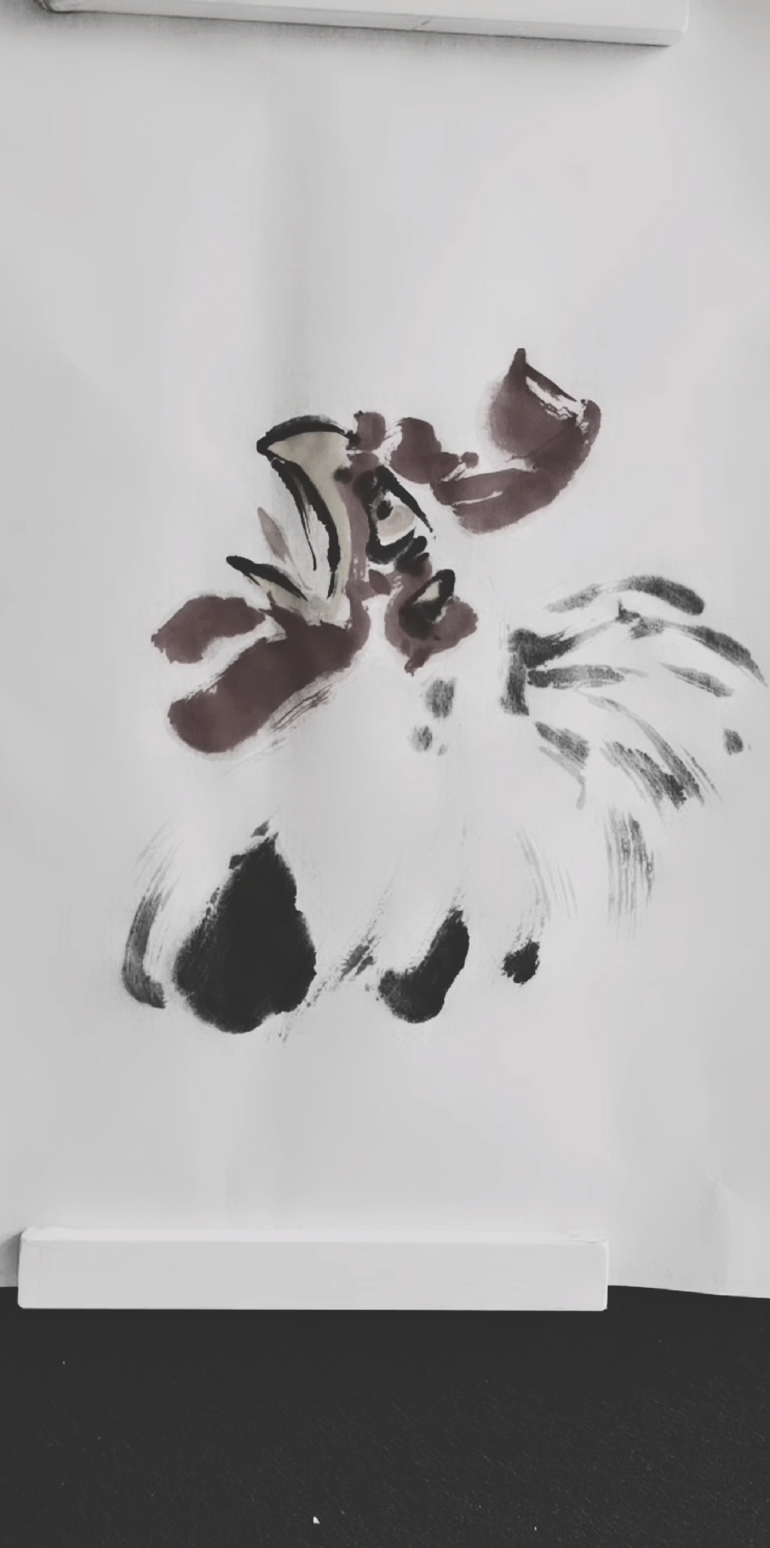 写意公鸡头部画法