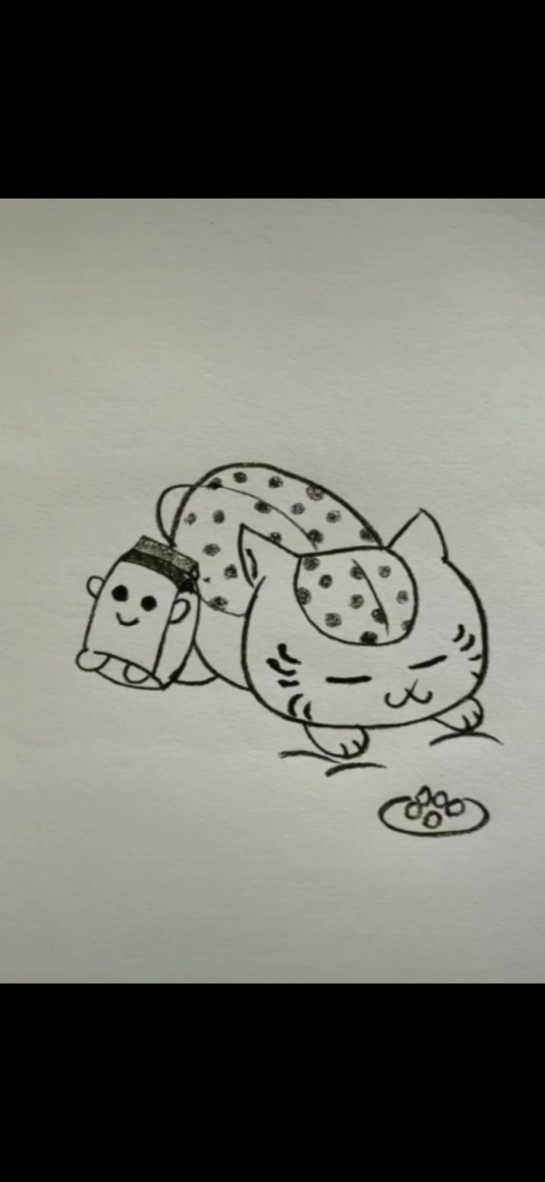 跟我一起画小可爱和它的猫粮