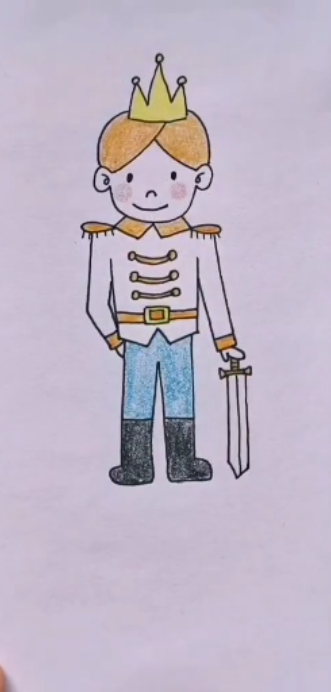 #简笔画大全#王子来了  接白雪公主