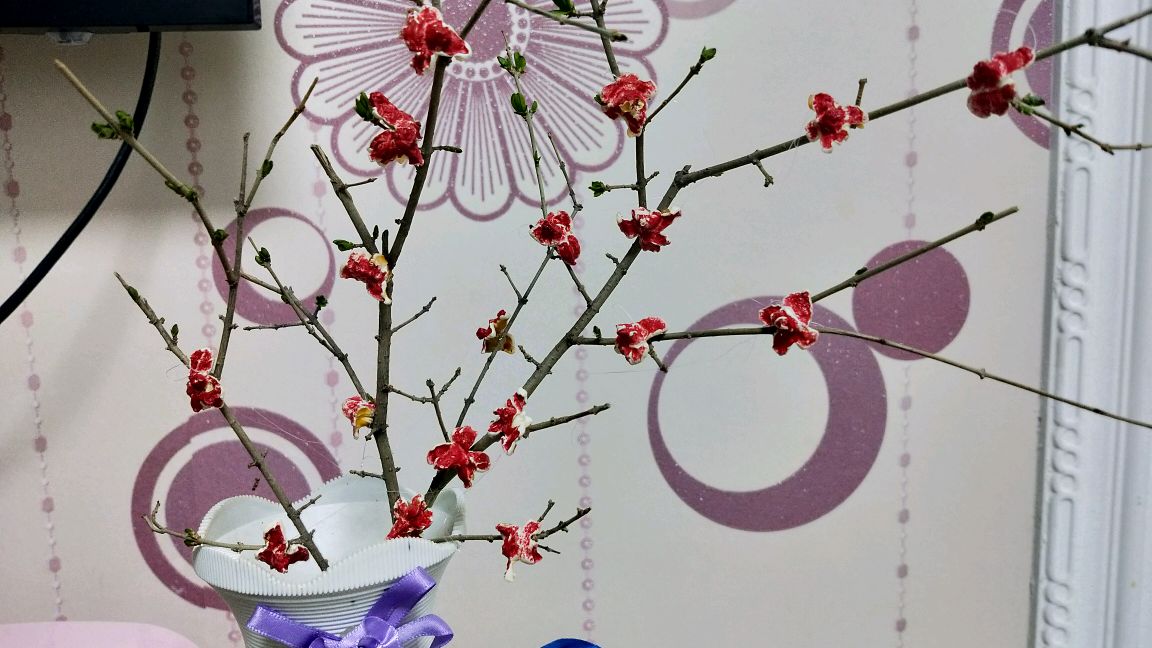 手工,爆米花制作好看的梅花