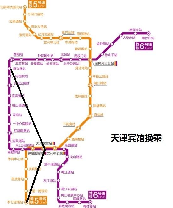 天津地铁5号线规划图图片