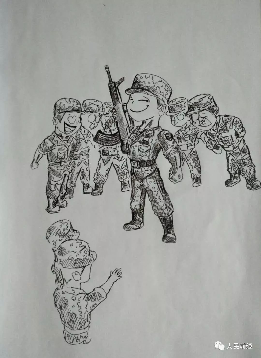 士兵突击漫画手绘图片