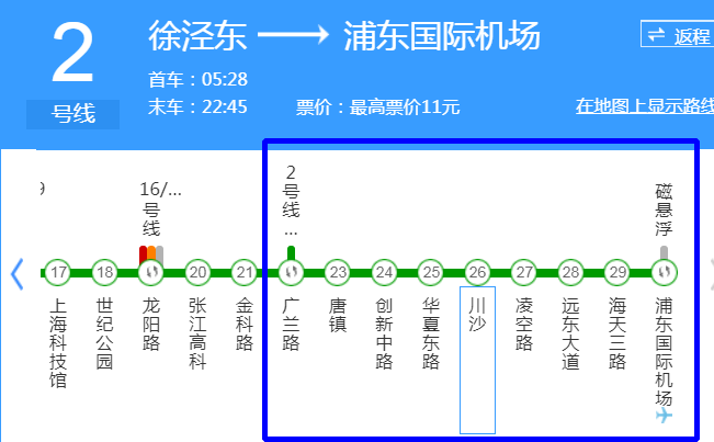 上海地铁2号线运行图图片