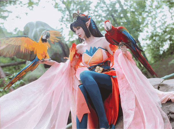 阴阳师凤凰火cos,纯粹的笑容令人惊艳,网友:是恋爱的感觉!