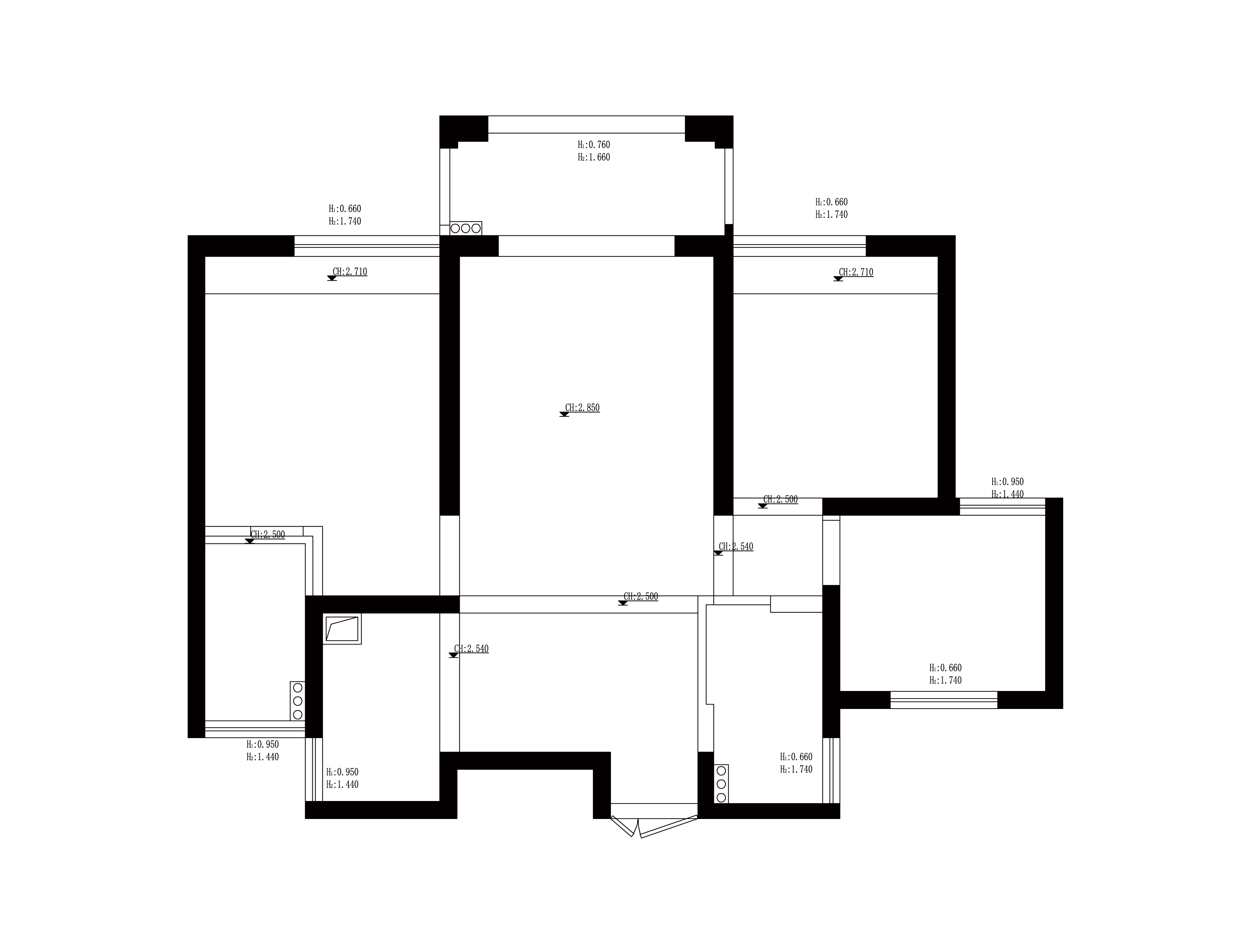 该案例原始结构户型图