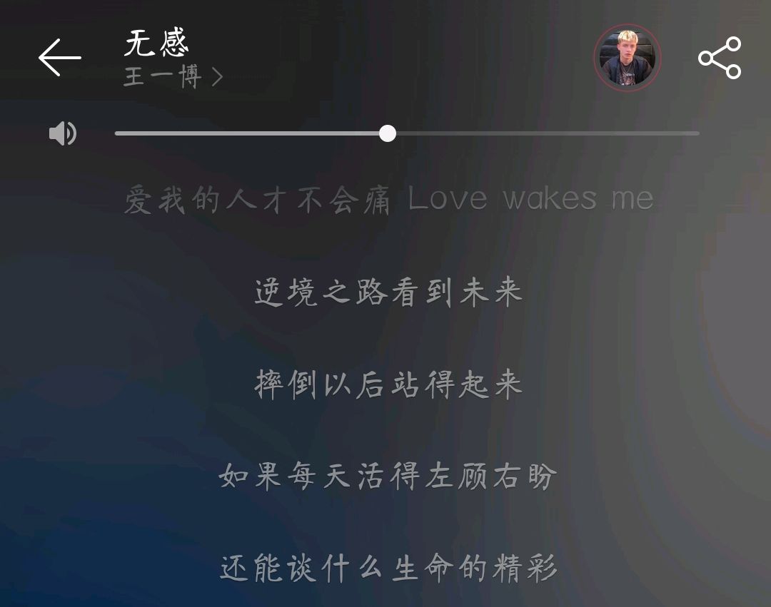 无感王一博歌词图片