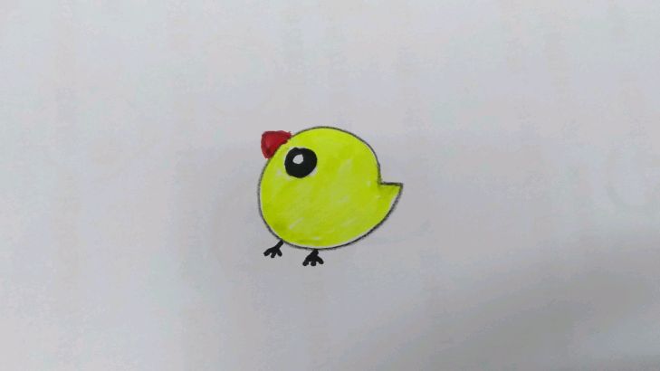 黄色小鸡的画法 儿童简笔画教程大全 简单方法画动物