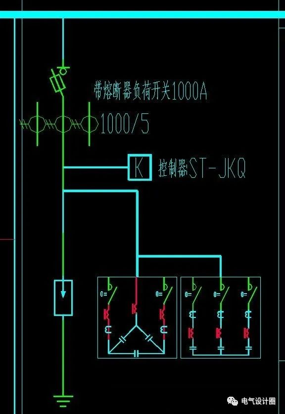 下面这个图,是电容器的实体图: 第一个符号:为带熔断器的负荷开关