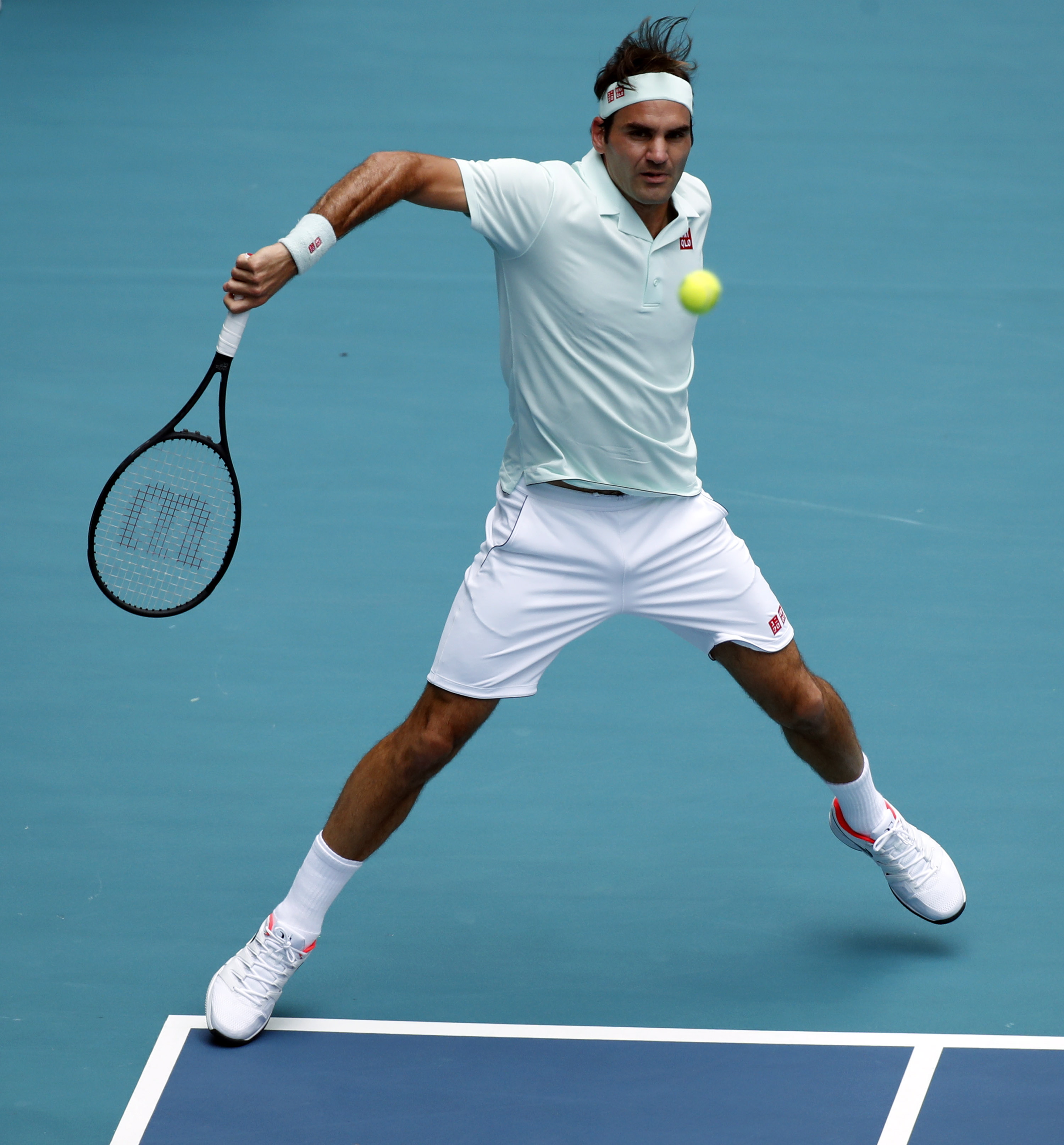 网球——迈阿密公开赛:费德勒夺得男单冠军(2)