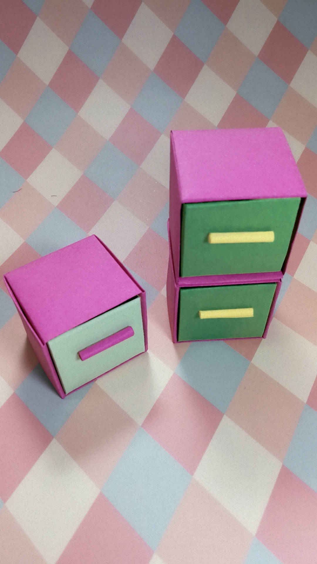 折纸大全,亲子折纸美观实用的多层抽屉收纳盒步骤详细教程图解