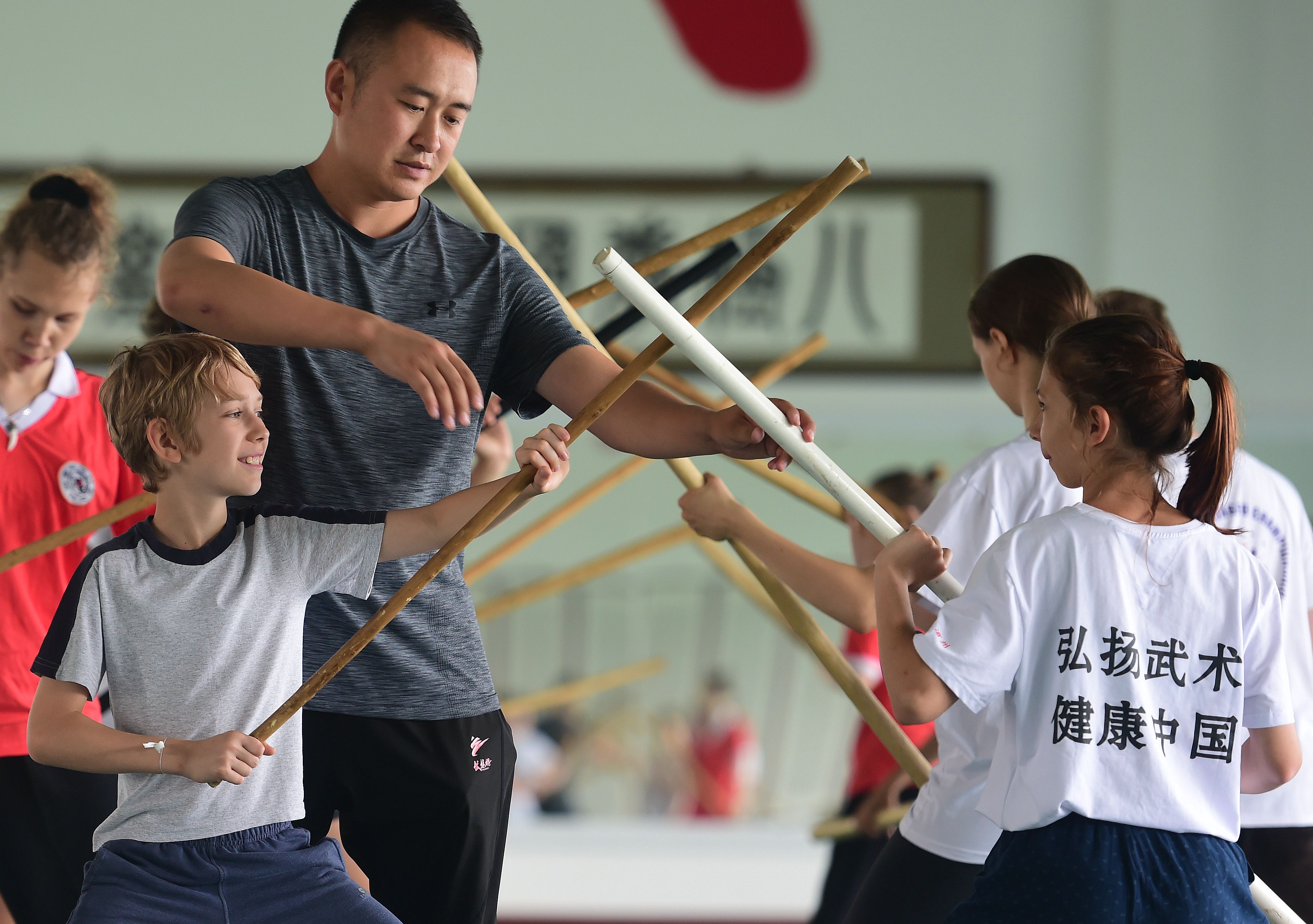 外国友人武术之乡学功夫