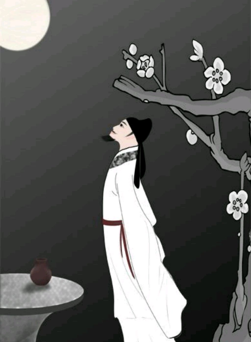 李白《月下独酌"举杯邀明月,对影成三人"有哪三人?