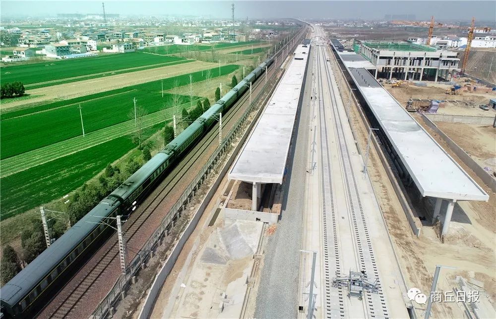 商丘新区站震撼航拍来啦!市区第二座高铁站初露芳容!